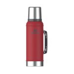 Termo Stanley Classic con asa 950 ml con tapón cebador Rojo Mate